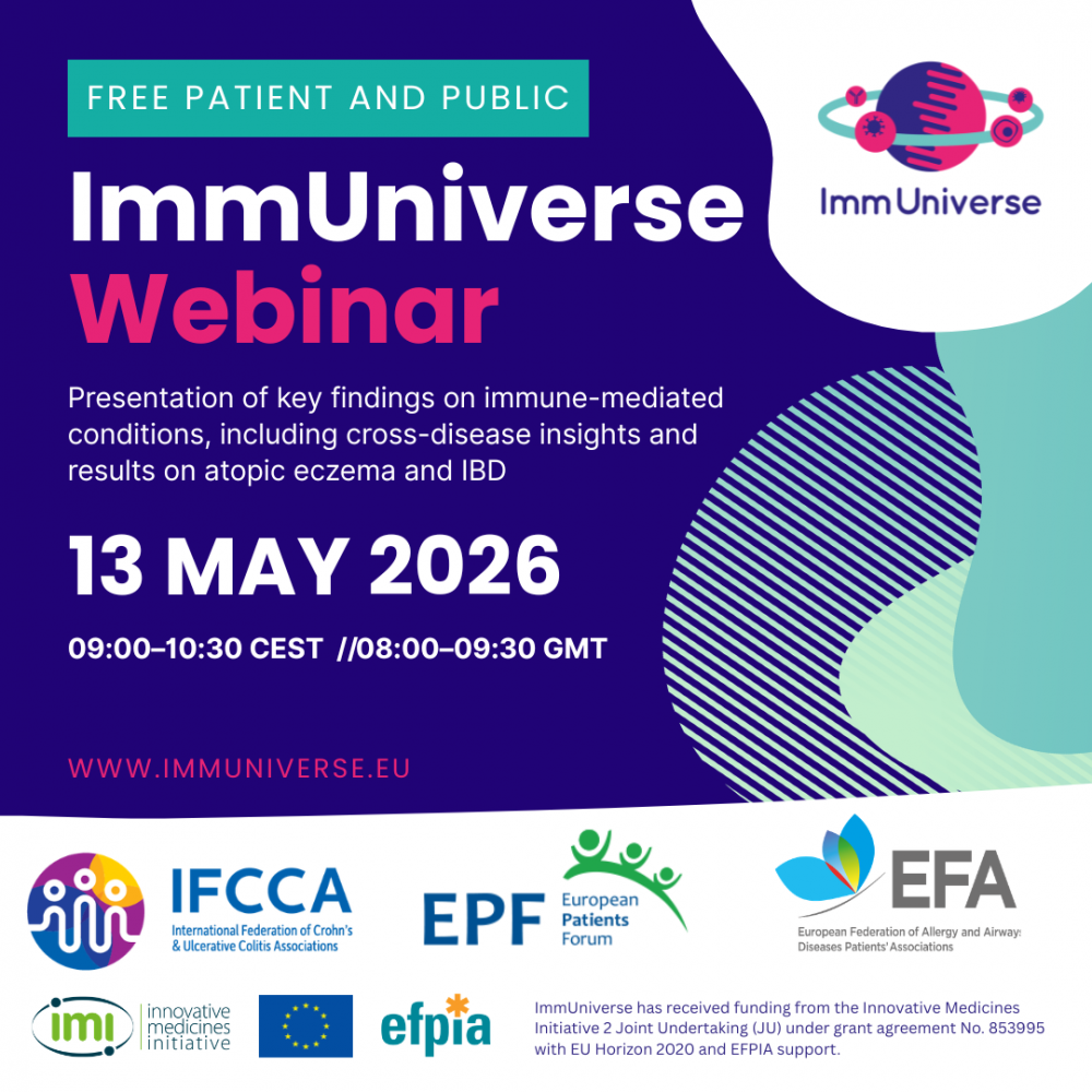 Recording of ImmUniverse Public Patient Webinar Now Available Recording of ImmUniverse Public Patient Webinar Now Available
